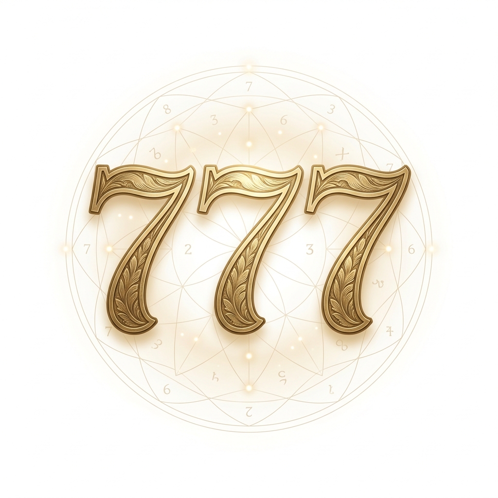Golden 777 Sacred Symbol