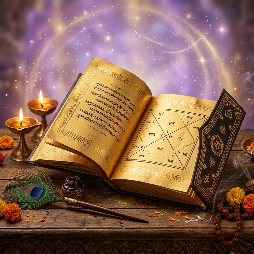 Sacred Vedic Scripture Kundli Chart Book